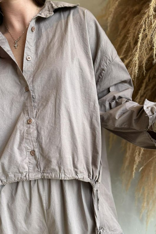 Paloma French Tuck Shirt Mocha